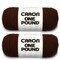 Caron One Pound Espresso Yarn - 2 Pack of 454g/16oz - Acrylic - 4 Medium (Worsted) - 812 Yards - Knitting/Crochet